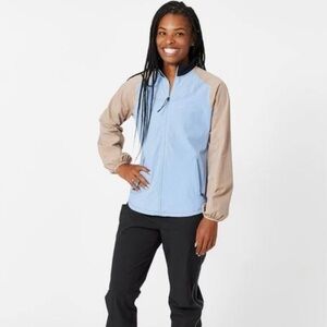 FILA Wild Card Windbreaker Jacket, Busk Blue/ Stucco/ Black